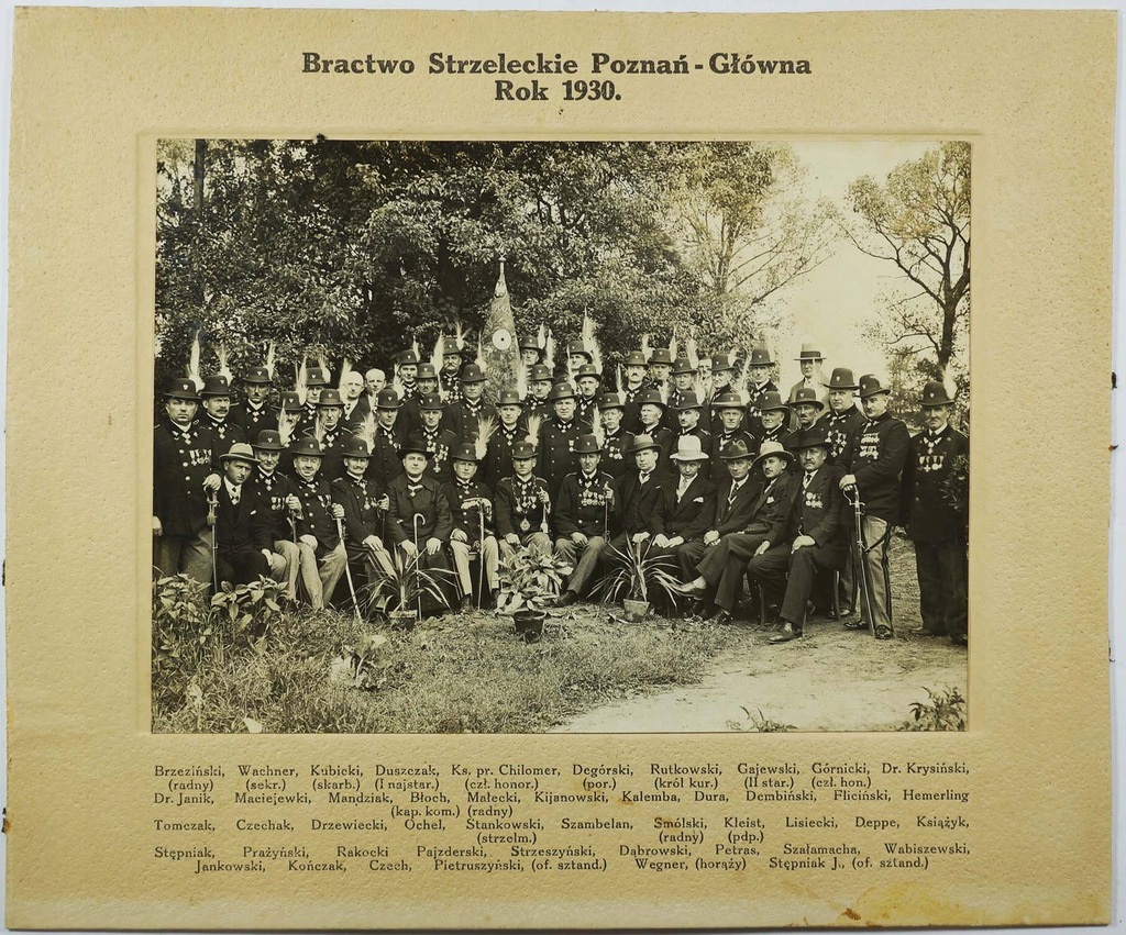 Bractwo Strzeleckie Poznań Główna 1930r. TABLO 2