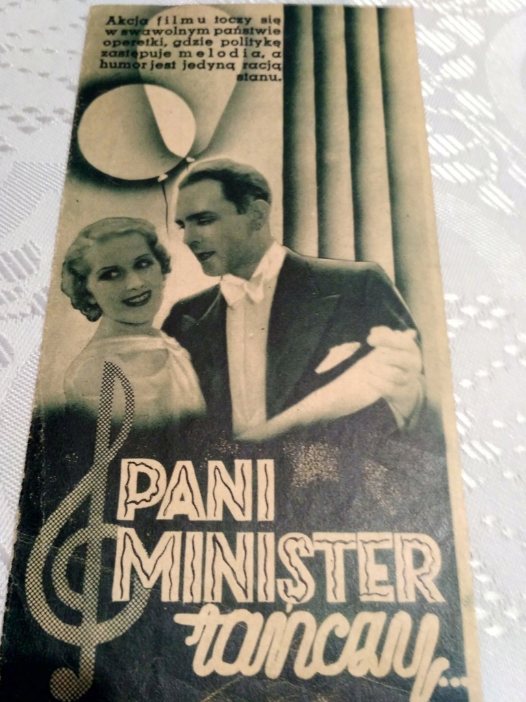 ULOTKA PROGRAMU FILMOWEGO PANI MINISTER TANCZY