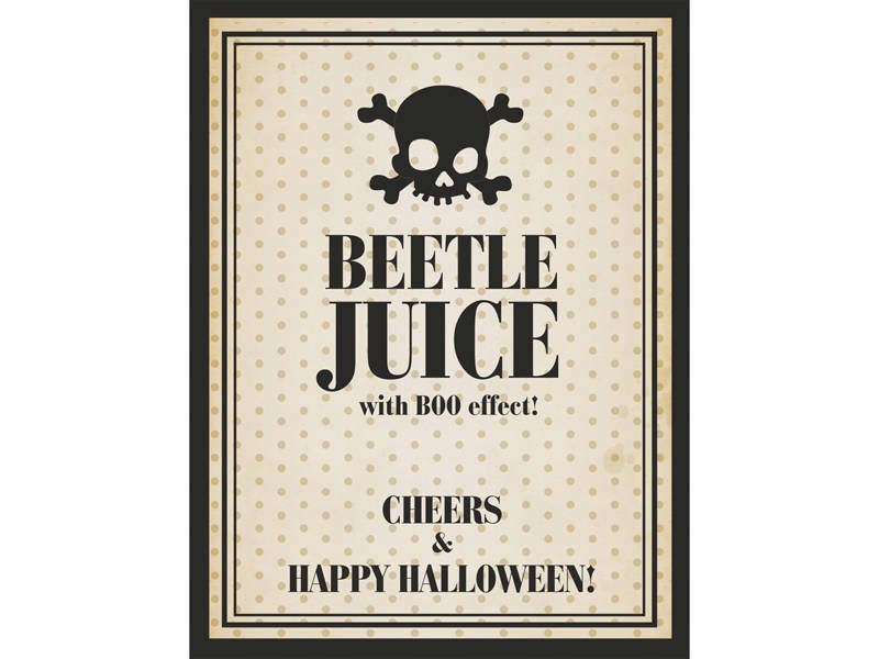 Etykiety na alkohol - Beetle juice - 10szt.