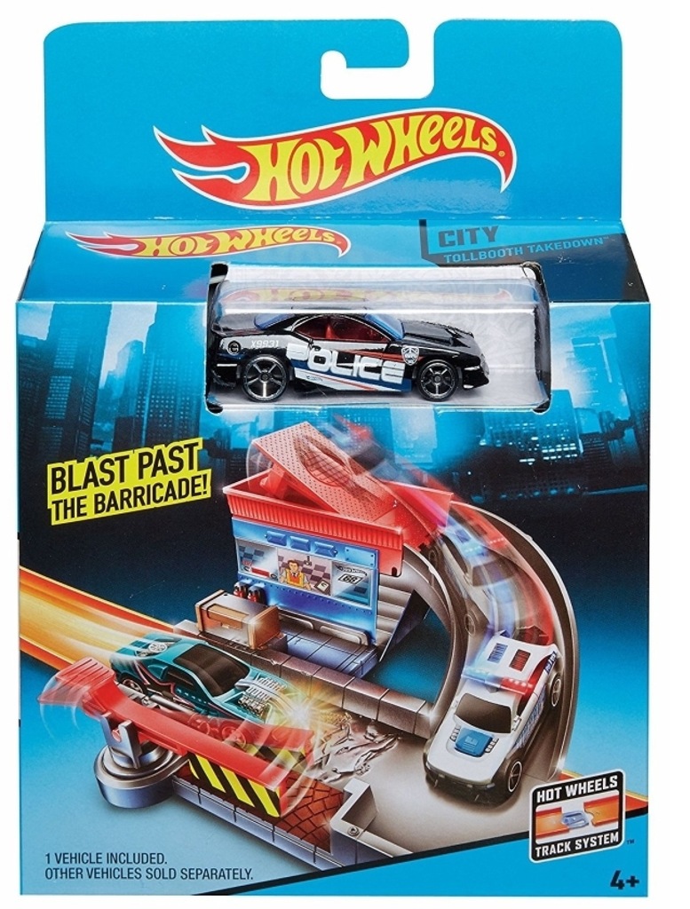 HOT WHEELS WYSTRZAŁOWA BRAMKA + AUTO POLICJA CDM45