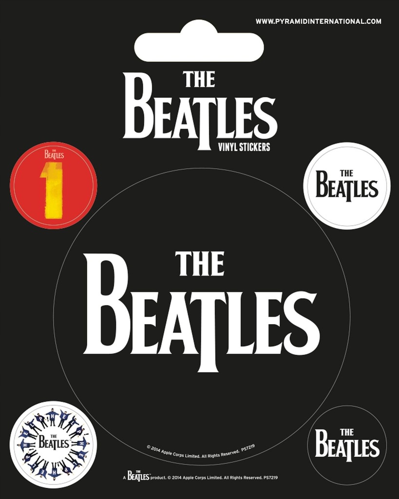 Naklejka na laptop zestaw 5 szt The Beatles Black