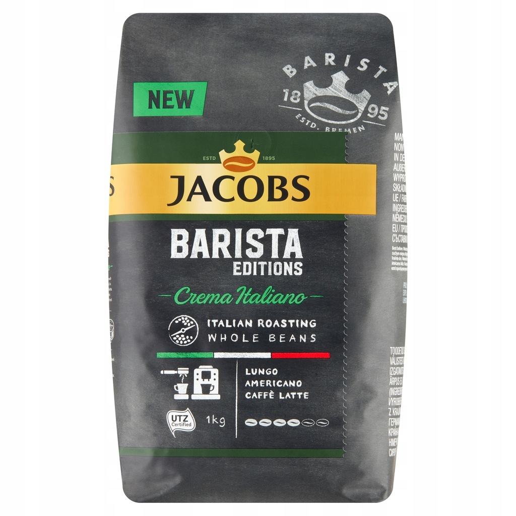 Kawa ziarnista mieszana Jacobs Barista Italiano Crema 1000 g