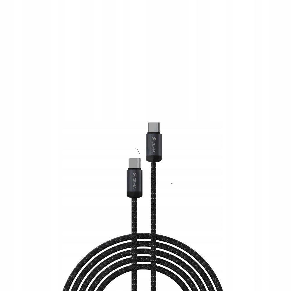 DEVIA KABEL GRACIOUS EC646 PD USB-C - USB-C 1,0 M 60W 3A CZARNY