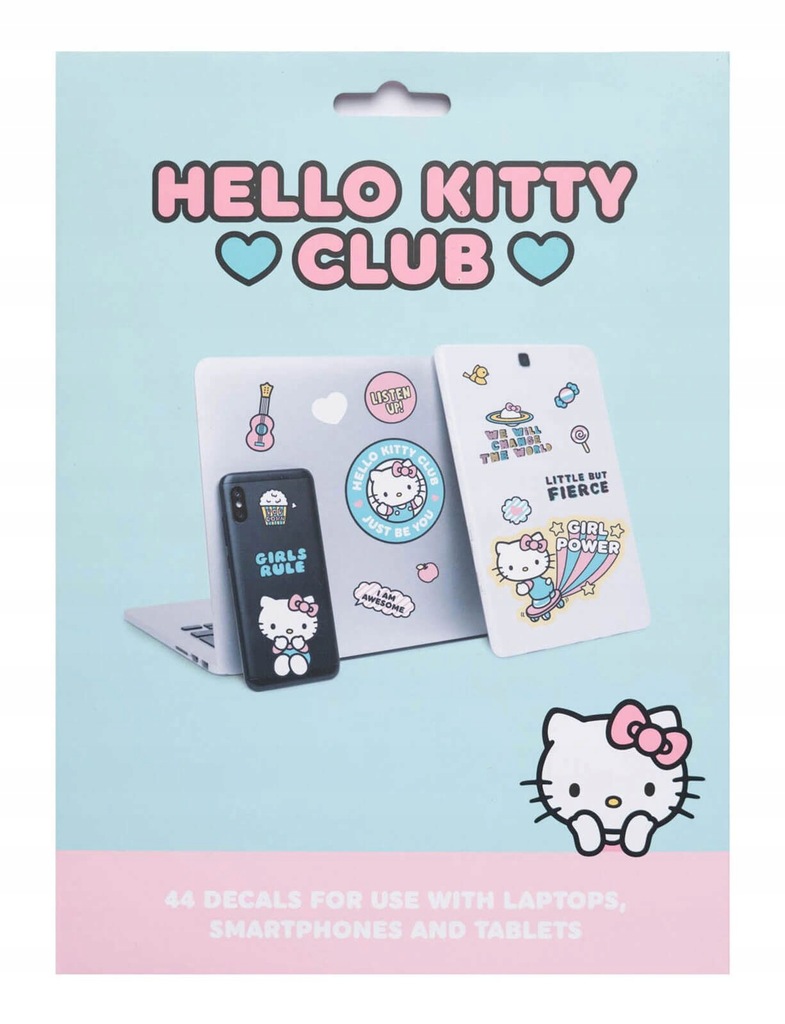 Naklejki na laptopa 44 szt zestaw Hello Kitty Club