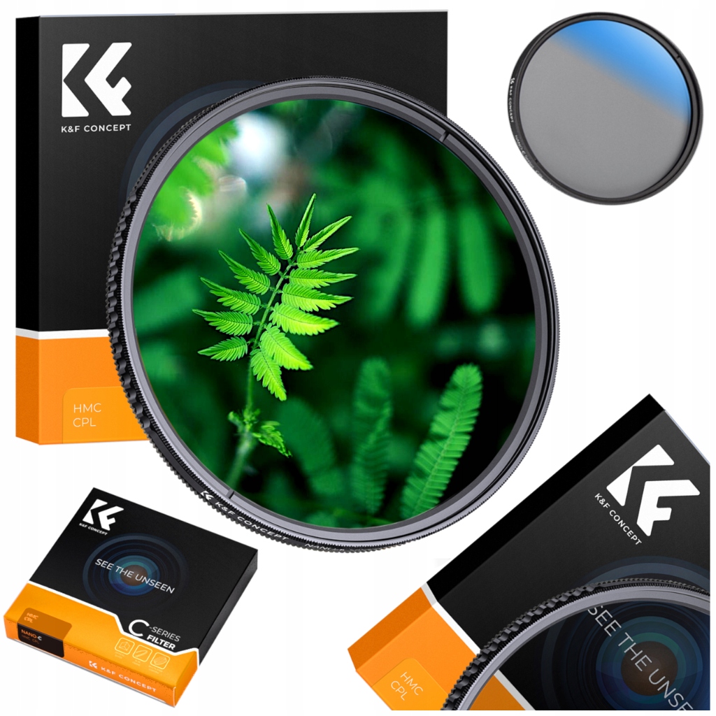 FILTR CPL 82mm POLARYZACYJNY K&F CONCEPT DO OBIEKTYWU ULTRA SLIM HMC + ETUI