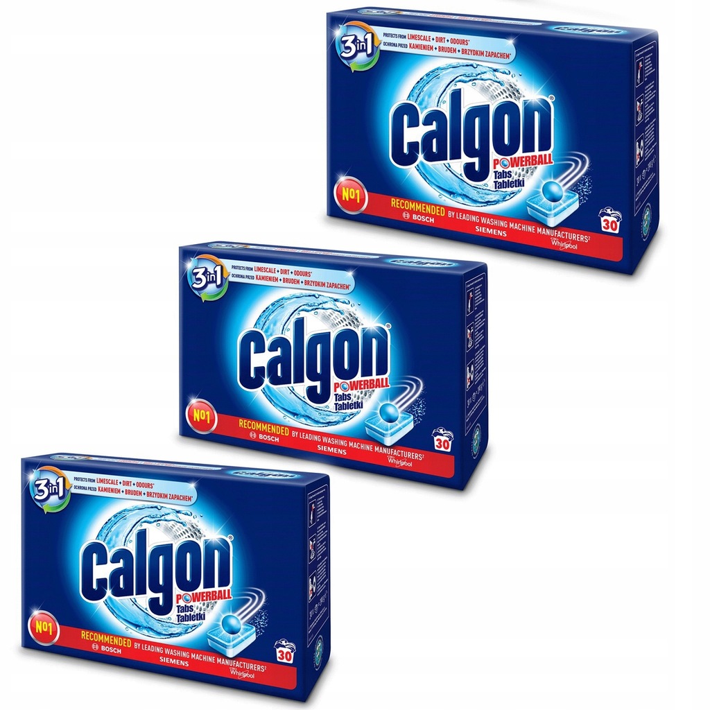 Calgon 3w1 Powerball Tabletki Odkamieniające 90szt