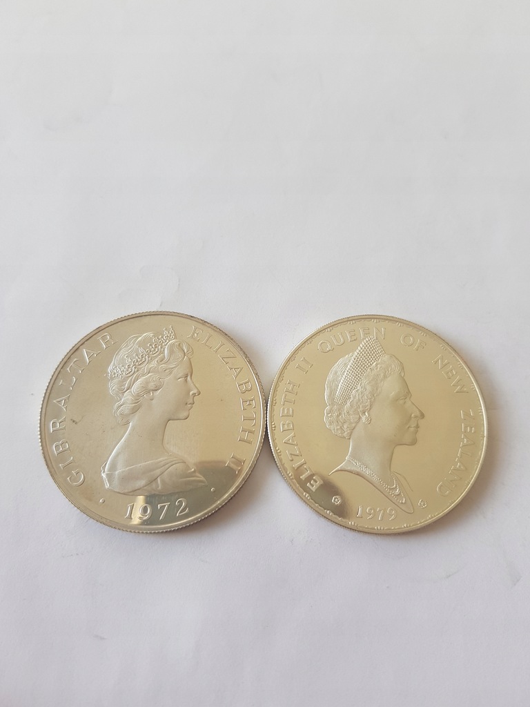 monety srebrne świata 2szt 55g