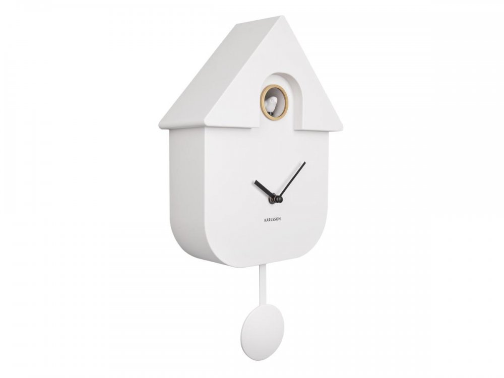 Zegar ścienny Modern Cuckoo biały Karlsson KA5768WH