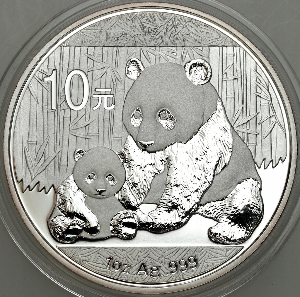 Chiny 10 Yuan 2012 Panda SREBRO uncja