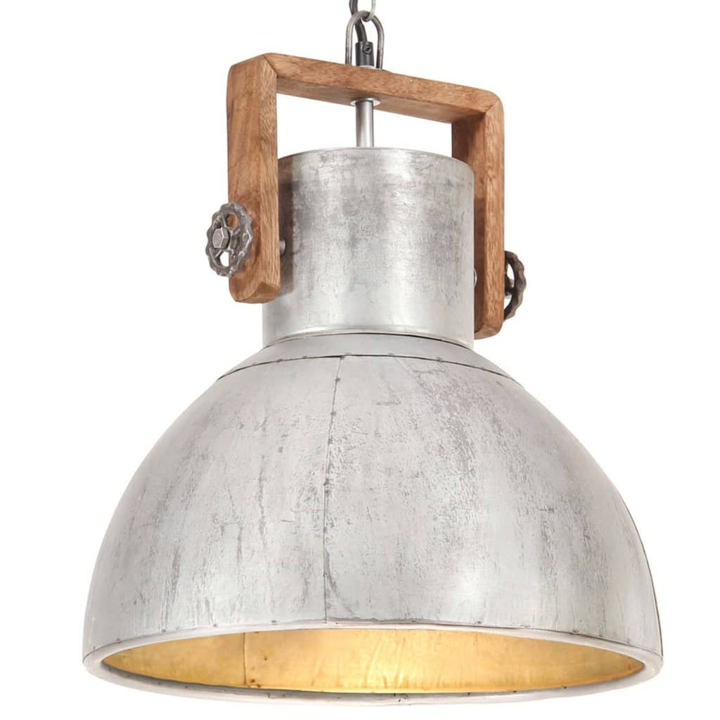 VidaXL Industrialna lampa wisząca, 25 W, srebrna,