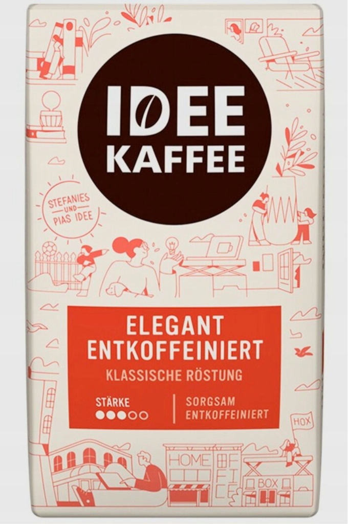 Kawa mielona Idee Kaffee bezkofeinowa 500 g (MIEKKIE OPAKOWANIE)