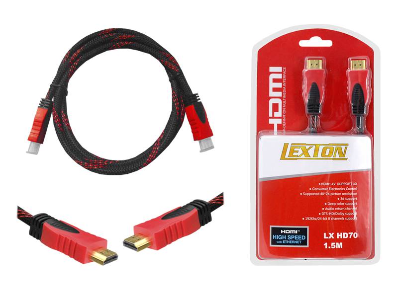 KABEL HDMI-HDMI 150cm HIGH SPEED 1,4 W OPLOT HD70