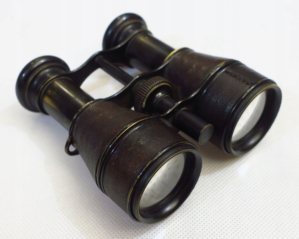 LORNETKA JENA SPEZIALGLAS SPECIAL GLAS NIEMCY PRUSY ZE SKÓRKĄ 11 CM