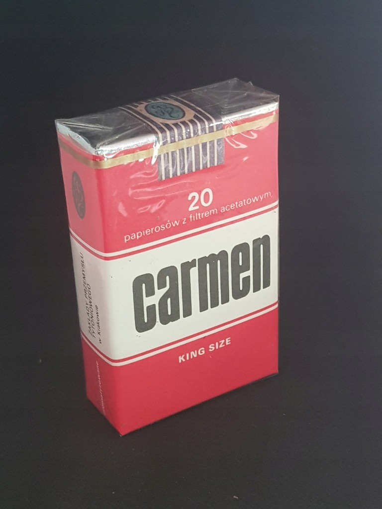 Stare papierosy Carmen PRL piękny stan - 9661233956 - oficjalne archiwum  Allegro