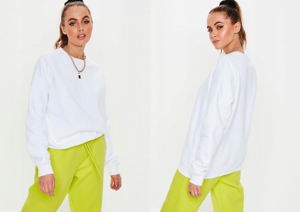 MISSGUIDED BLUZA OVERSIZE DŁUGI RĘKAW XS