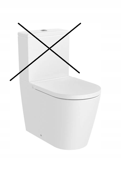 Miska WC o/podwójny do kompaktu WC INSPIRA ROUND Rimless ROCA A342529000