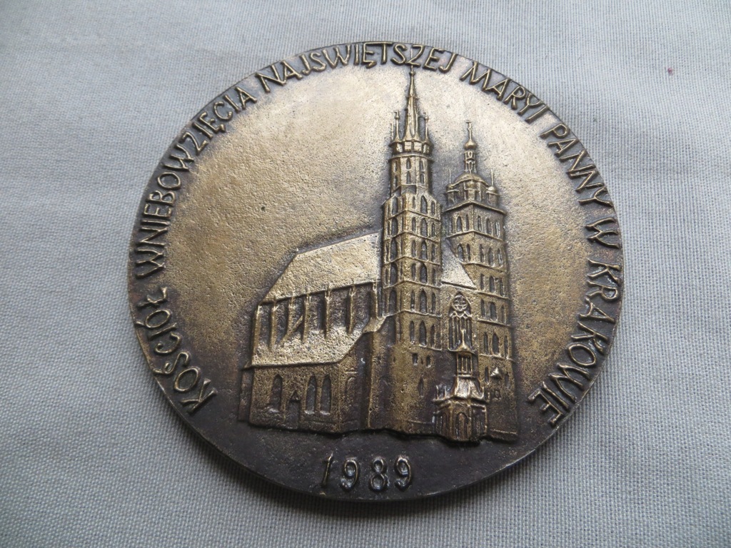KOŚCIÓŁ MARIACKI OŁTARZ WITA STWOSZA KOŁACZYŃSKI medal - sygnowany