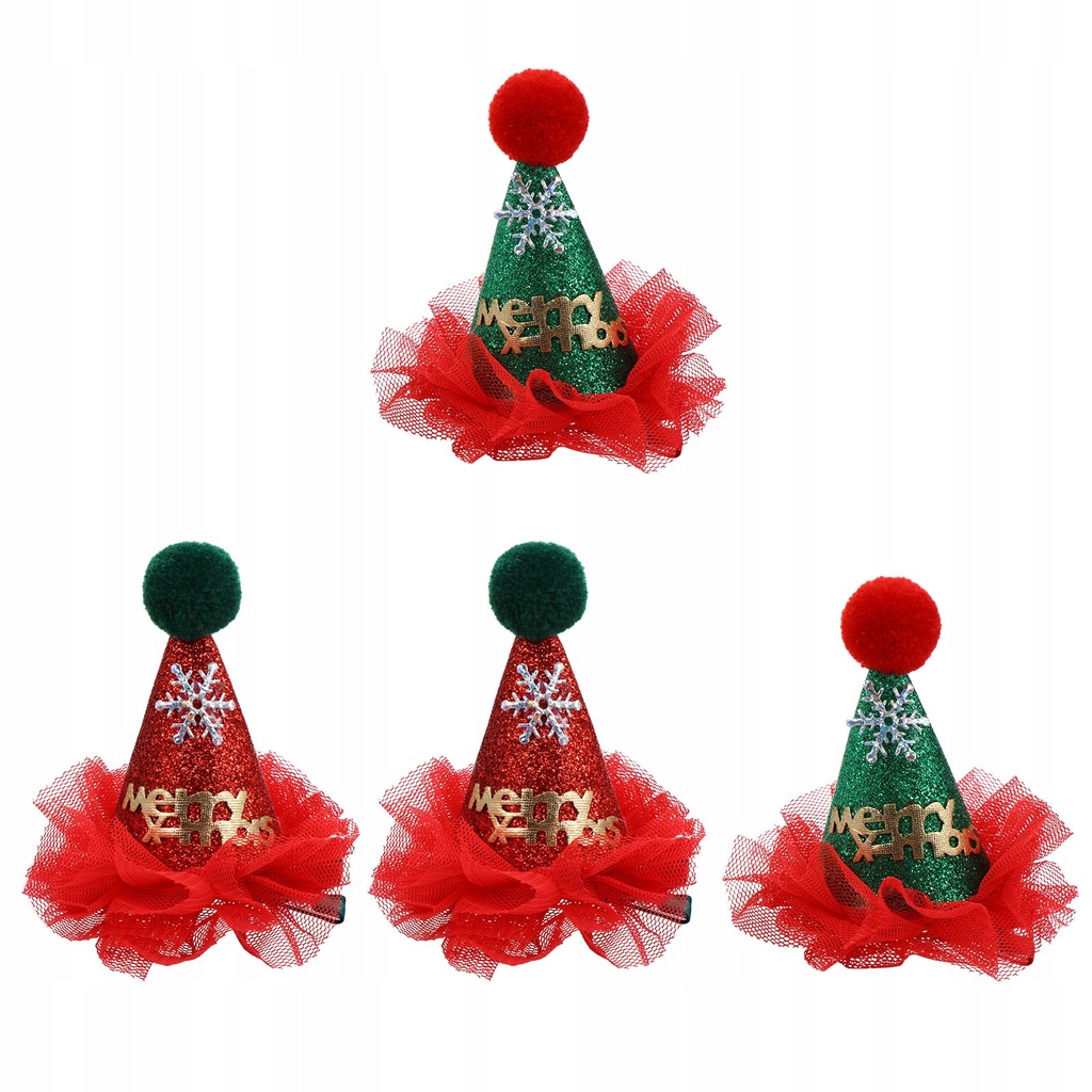 Christmas Hat Hairpin Party Clips Xmas Accessory