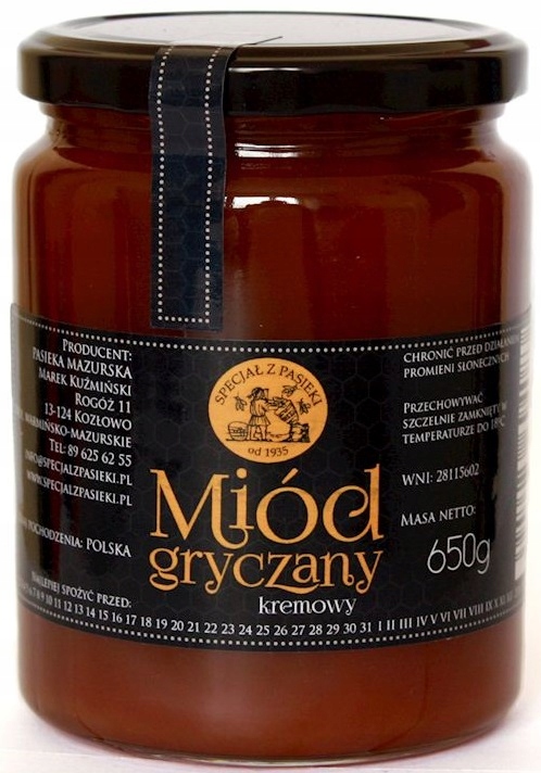 MIÓD GRYCZANY KREMOWY SPECJAŁ Z PASIEKI 650G