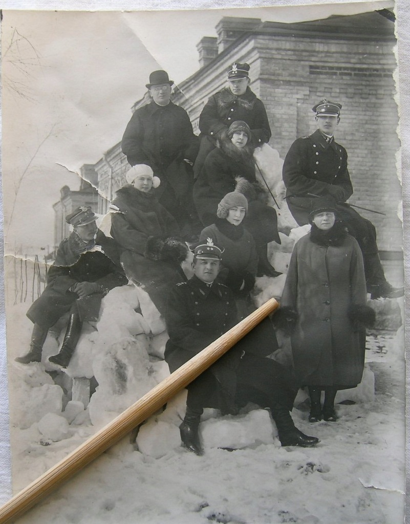 12 PUŁK UŁANÓW - BIAŁOKRYNICA, OFICEROWIE, ZIMA