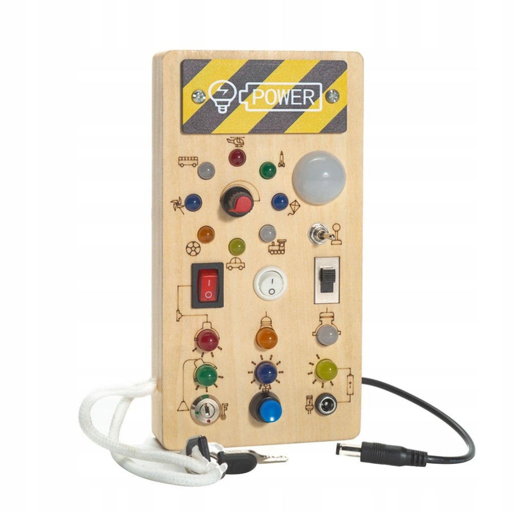 Tablica sensoryczna Montessori LED Busy Switch