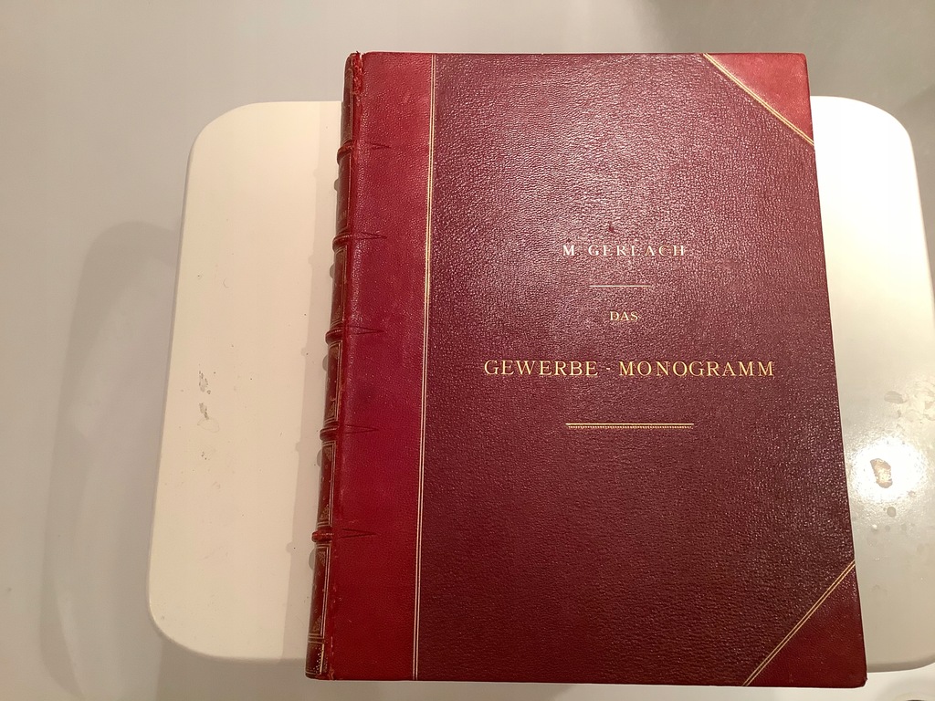 Monogram korona herb tablice Gerlach 1877 projekt