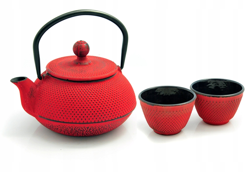 Komplet żeliwny do herbaty Arare Red [9306015]