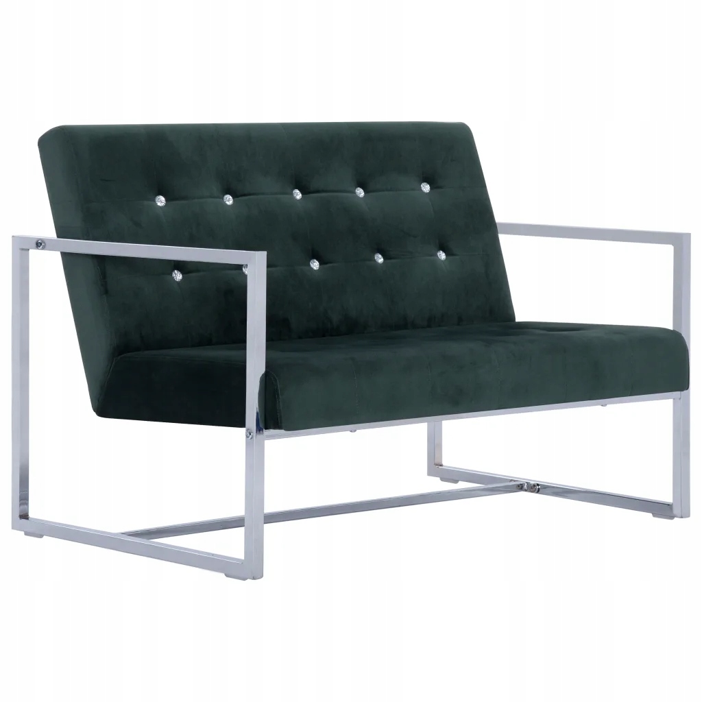 2-osobowa sofa z podłokietnikami, ciemnozielona, c