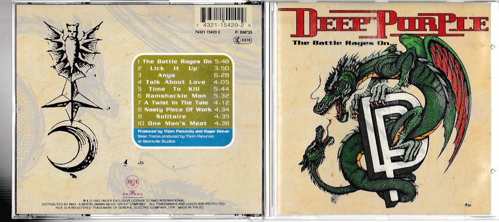 Płyta CD Deep Purple - The Battle Rages On... 1993 __________________
