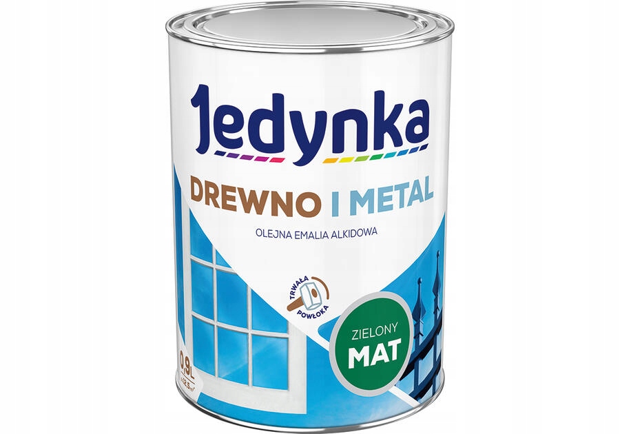 JEDYNKA Drewno i Metal olejna emalia ZIELONY 0,9l