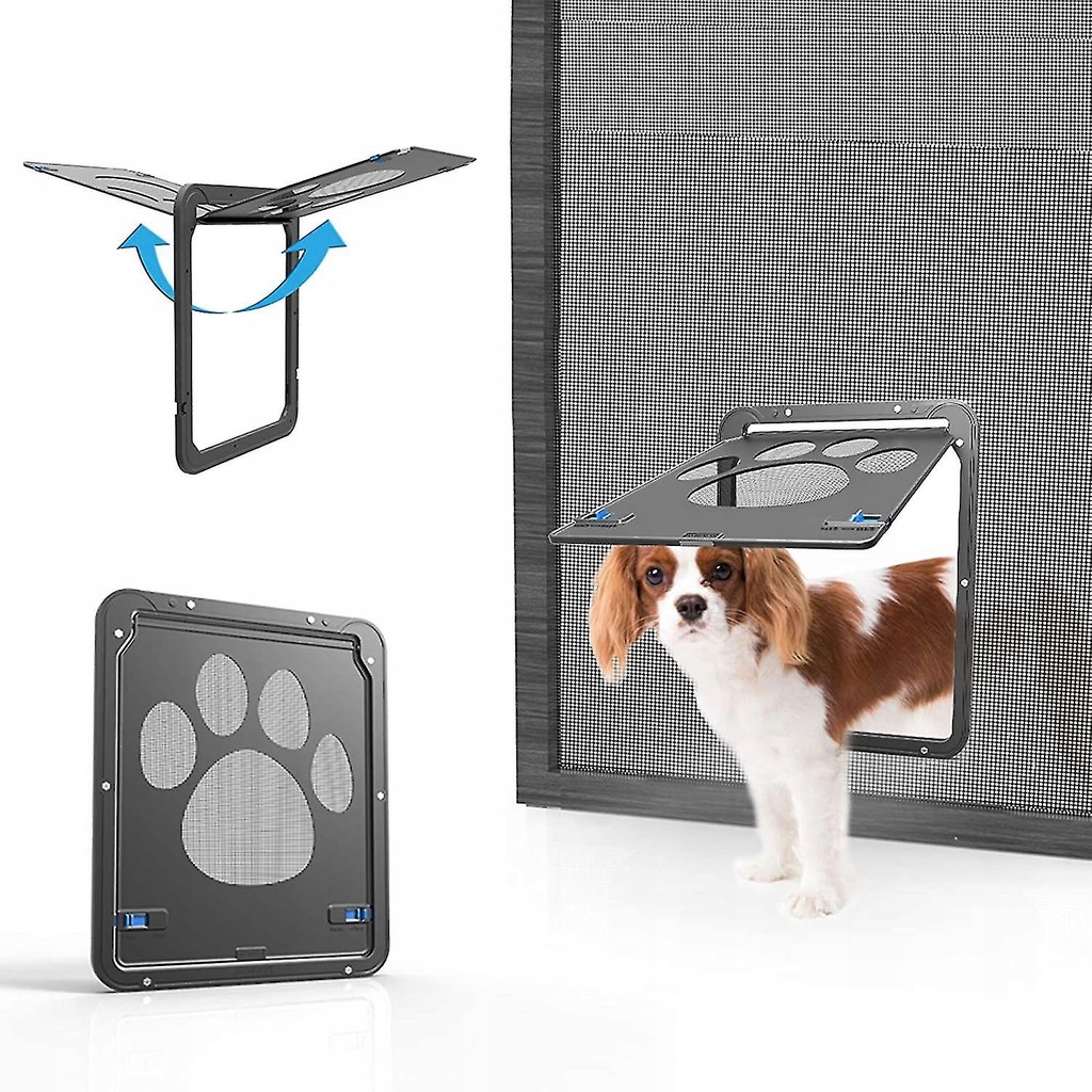 Pet Door Screen Door Sliding Dog Door Lockable Cat 12502303460