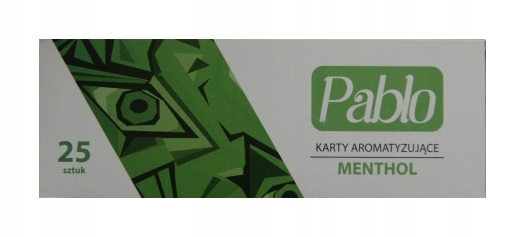 Karta aromatyzująca PABLO MENTHOL - 25 sztuk