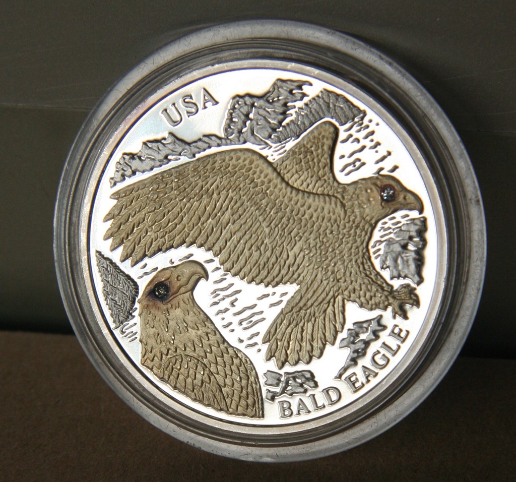 Bald Eagle-USA -Orzeł - Liberia 10 $ 2004r. !