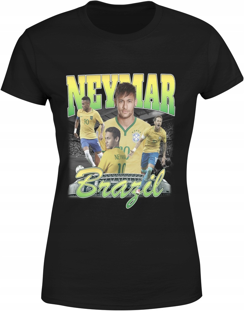 KOSZULKA NEYMAR BRAZYLIA PIŁKARSKA Z NADRUKIEM DAMSKA KOSZULKI PIŁKARSKIE