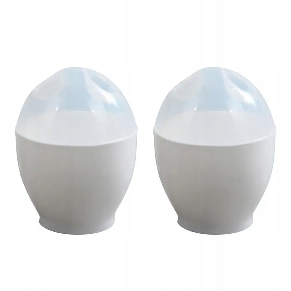 2Pcs Egg Cooker Egg-shaped Egg Poacher Simple Design Convenient Microwave