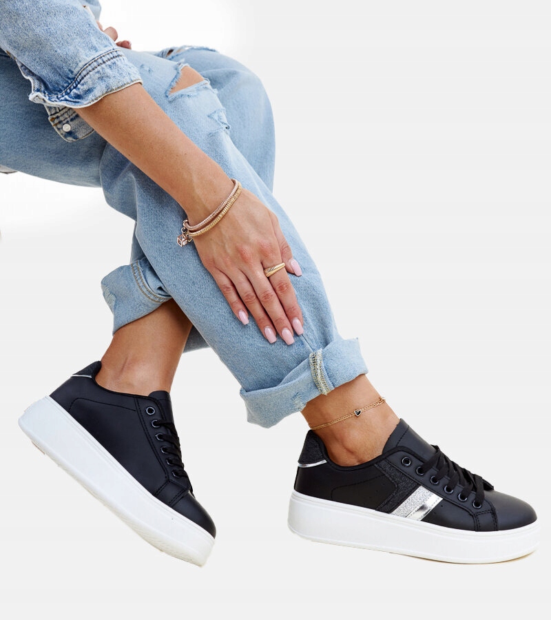 Czarne sneakersy Basmalia 28882 rozmiar 39