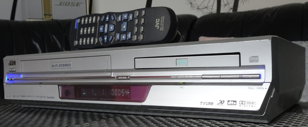 Combo VHS+DVD - JVC HR-XV3 +Pilot - 6głowic HiFi - 7341961983