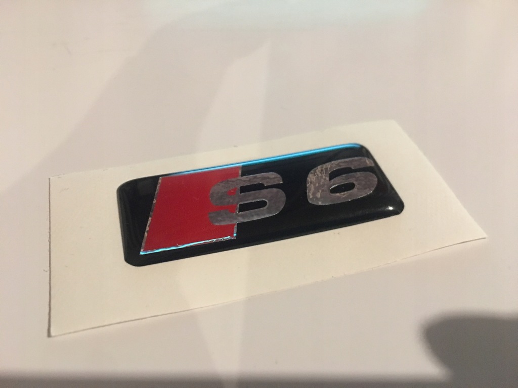 naklejka naklejki logo emblemat audi S6 czarna