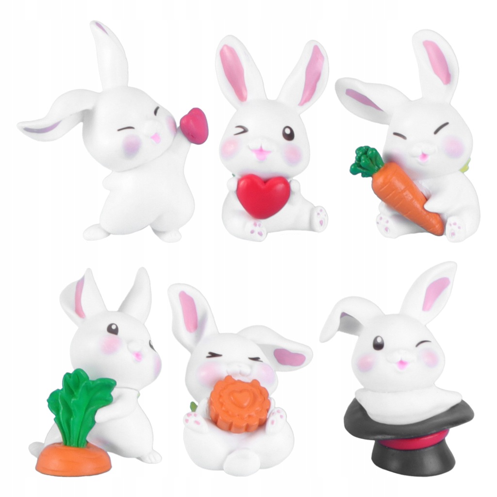 6 sztuk Easter Bunny dekoracje Roślin dekoracji