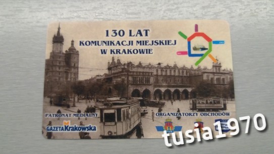 130 LAT KOMUNIKACJI -BILET MIESIĘCZNY MPK KRK