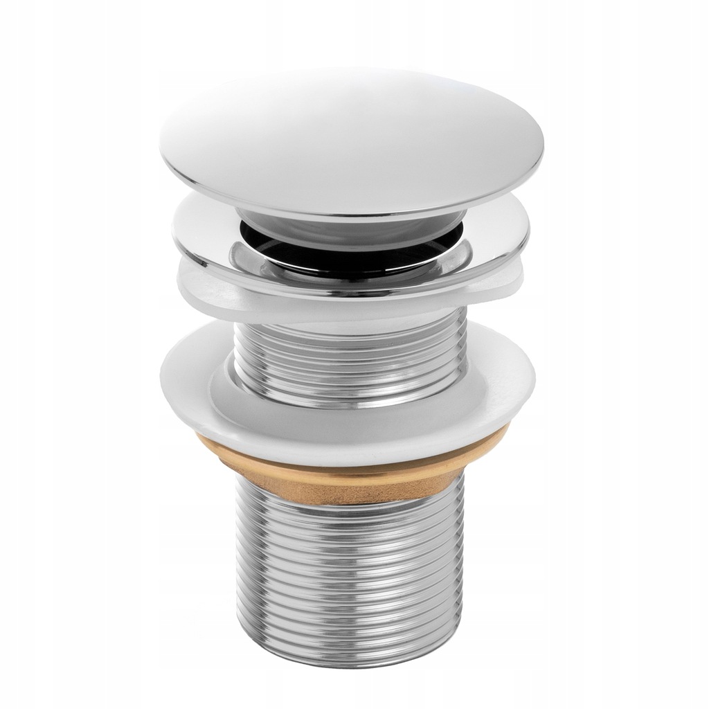 CLICK-CLACK STOPPER FOR WASHBASINS WITHOUT OVERFLOW SILVER
