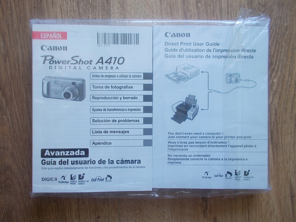 Instrukcja CANON Power Shot A410- Nowa