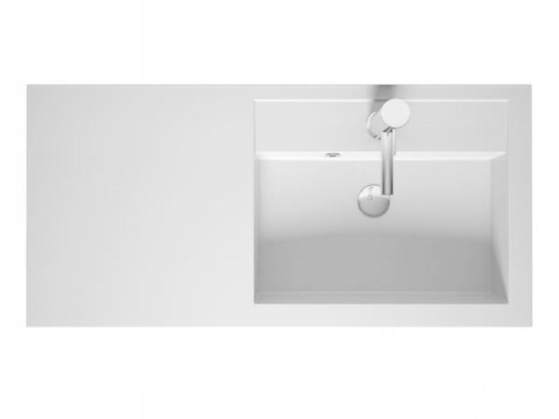 RIHO BOLOGNA umywalka meblowa asymetryczna lewa 100x48cm konglomerat biała