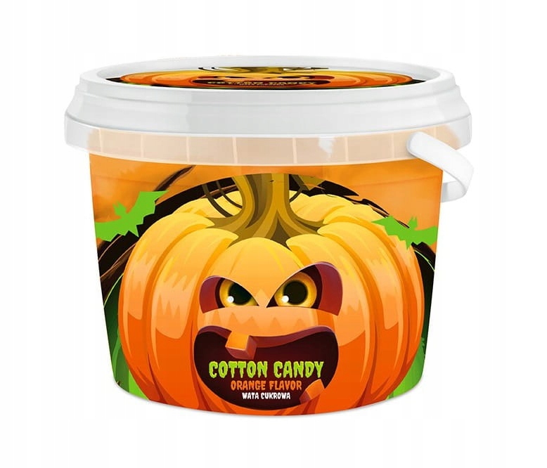 Wata cukrowa w wiaderku na Halloween Dynia 50g