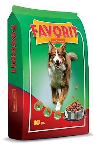 Sucha karma dla psów FAVORIT Wołowina 30kg(3X10kg)