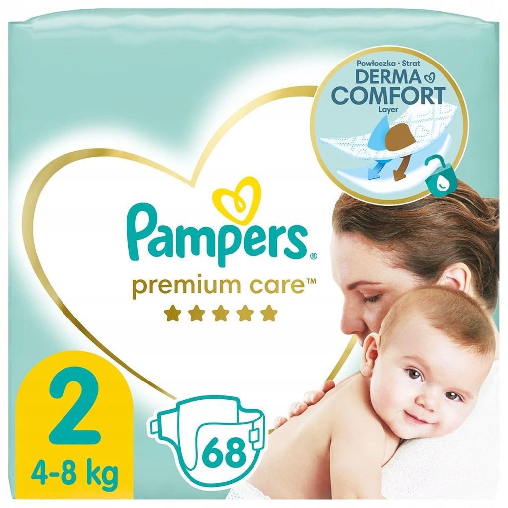 Pampers Zestaw pieluch Premium Care VP 2 4-8 kg 68