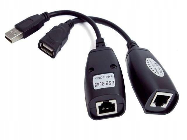 Extender USB po skrętce RJ45 CAT5 5e 6 50m LAN