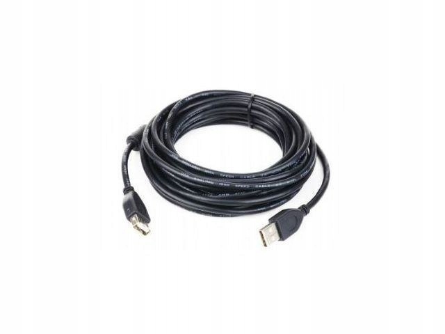 Cablexpert USB 2.0 A M/FM 1.8 m, czarny, przedłuża