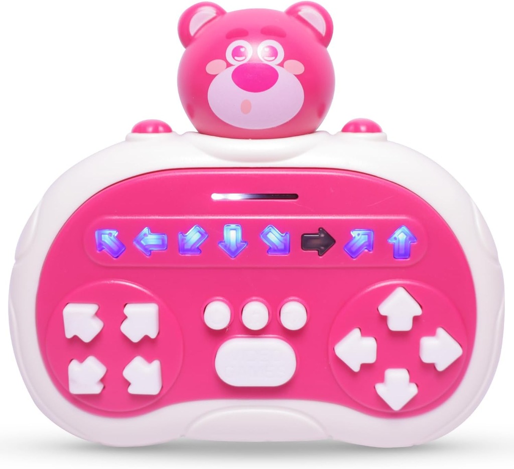 Gra zręcznościowa antystresowa pop it popit konsola push miś