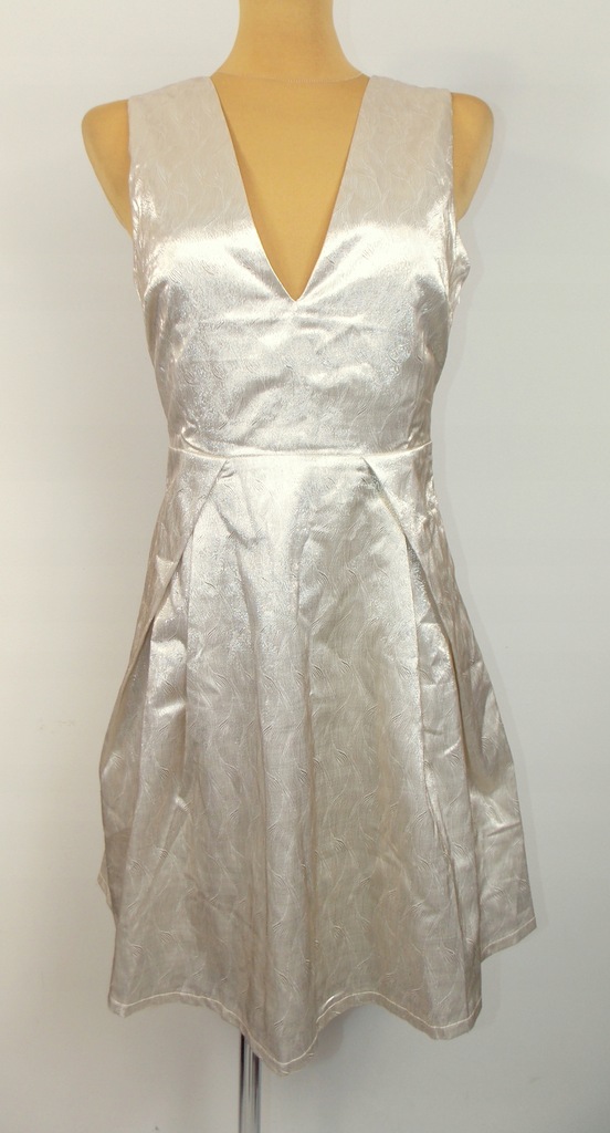 P40 sukienka ASOS złota ŚLUB elegancka WESELE 36